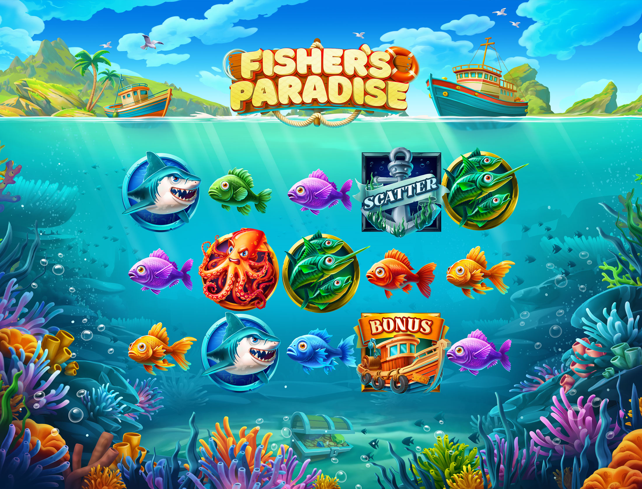 Fishing Slot — Casino Game Art