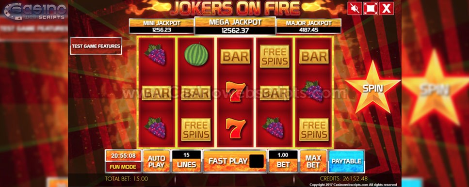 jokers on fire slot game