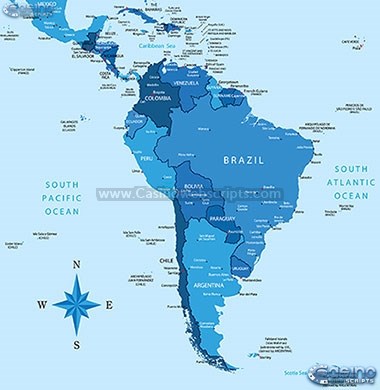 Latin America map 