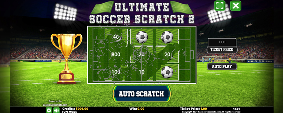 Ultimate Soccer Sratch Card 