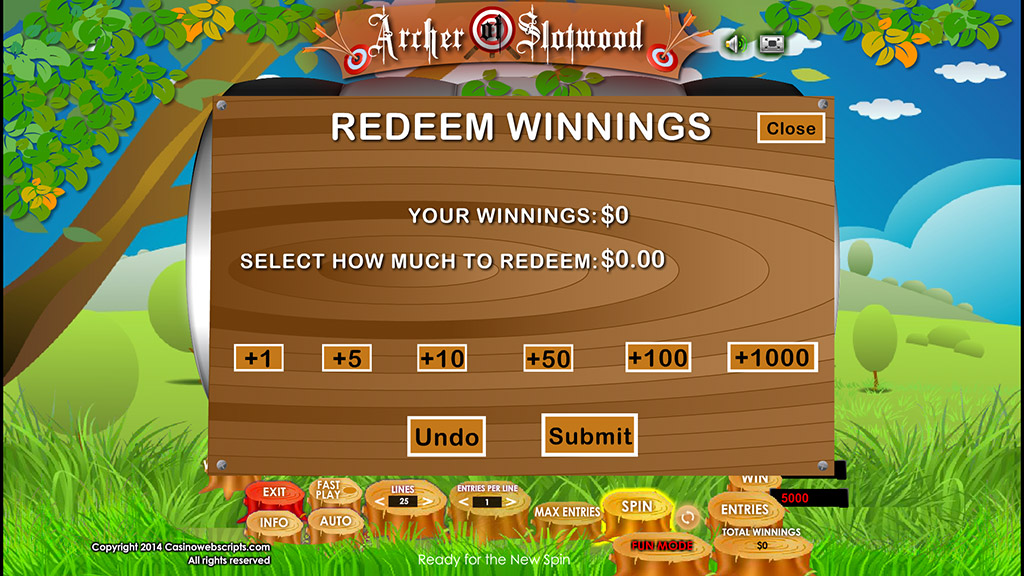 Sweepstakes Slot Archer of SlotWood Redeem entries page Sweepstakes Slot Archer of SlotWood Redeem entries page