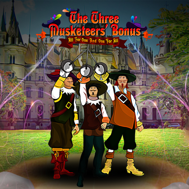 The Three Musketeers Bonus - All for One and One for All HTML5 Mobile and PC