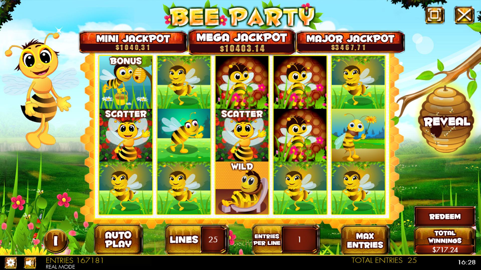 Bee Party HTML5 Mobile and PC Preview Pic Main Screen 1