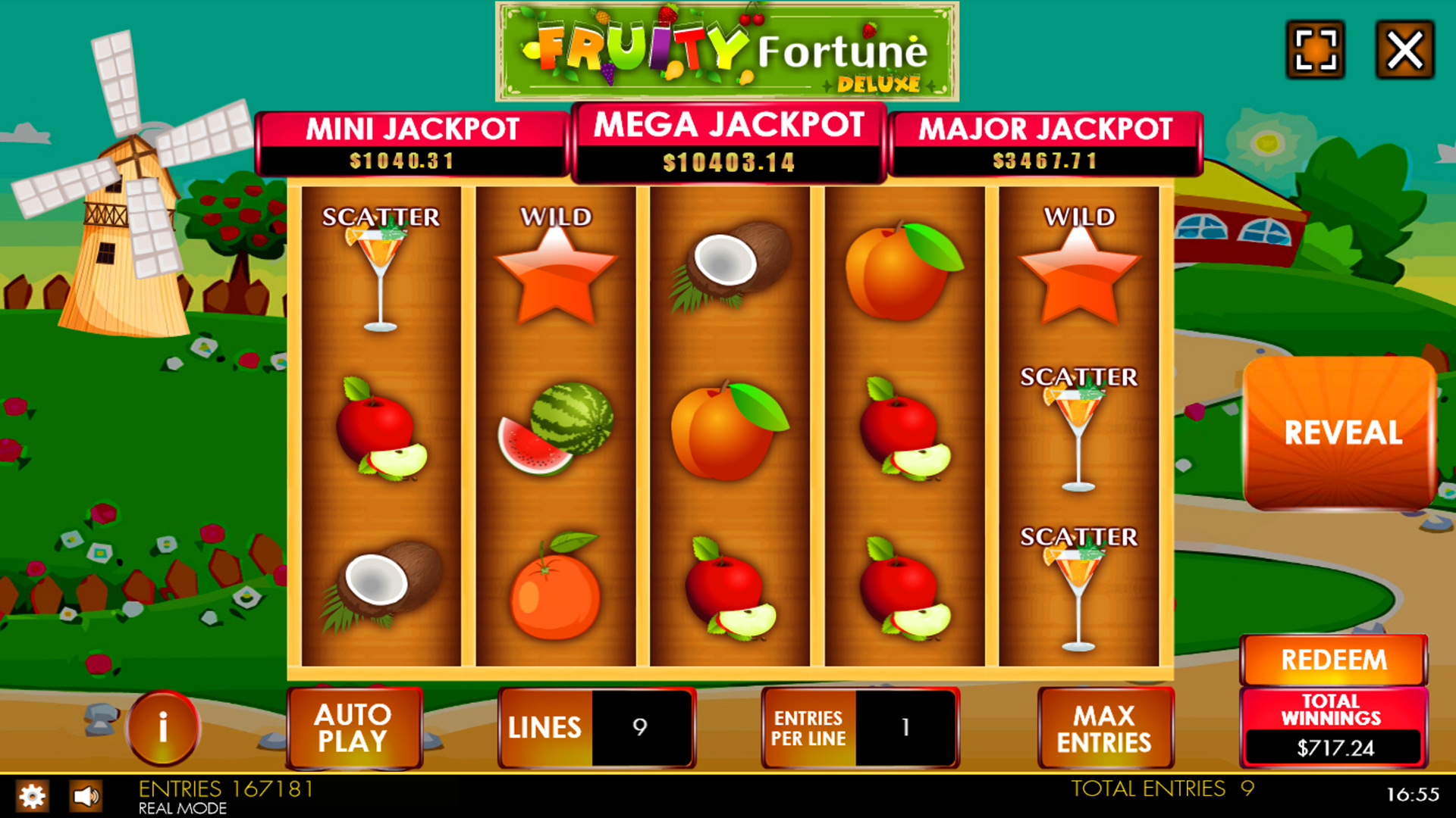 Fruity Fortune Deluxe HTML5 Mobile and PC Preview Pic Main Screen 1