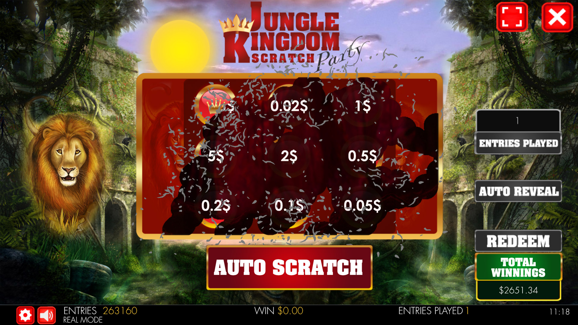 Jungle Kingdom Scratch Party Mobile and PC Preview Pic Main Screen 1