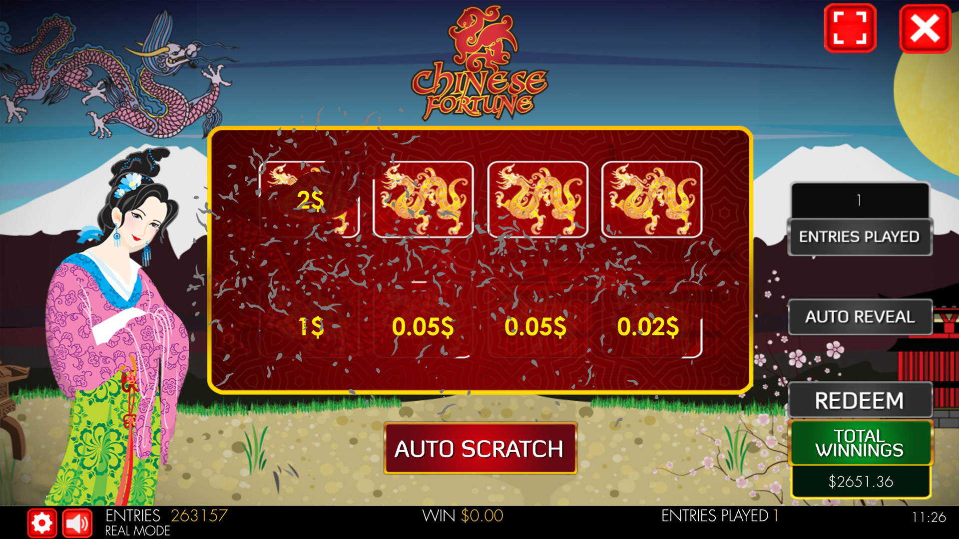 Chinese Fortune Scratch Card Mobile and PC Preview Pic Main Screen 1