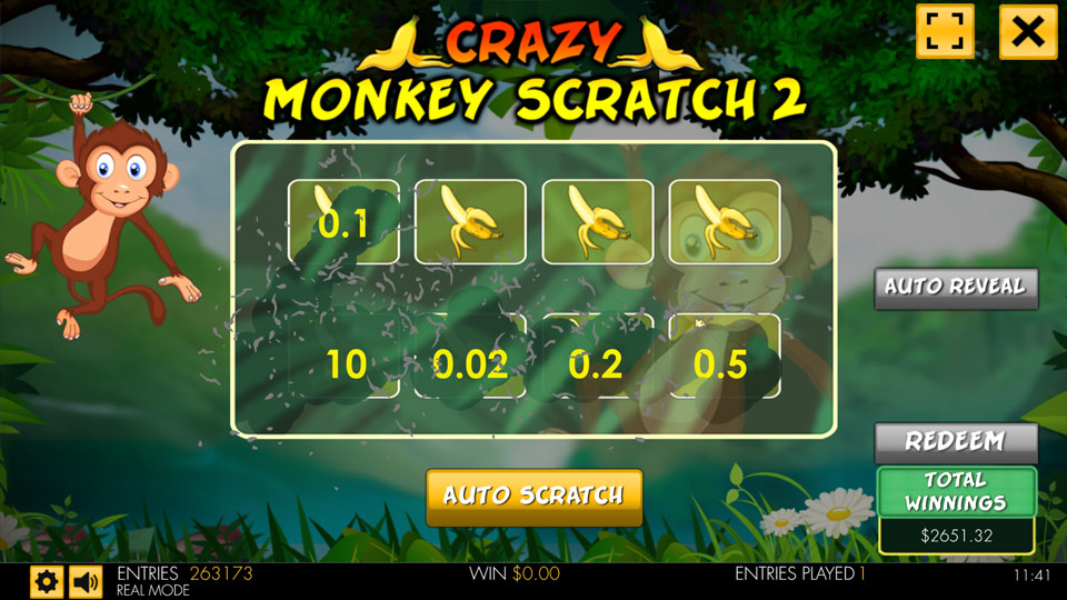 Crazy Monkey Scratch 2 Mobile and PC Preview Pic Main Screen 1