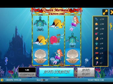 Queen Mermaid Deluxe Scratch Card