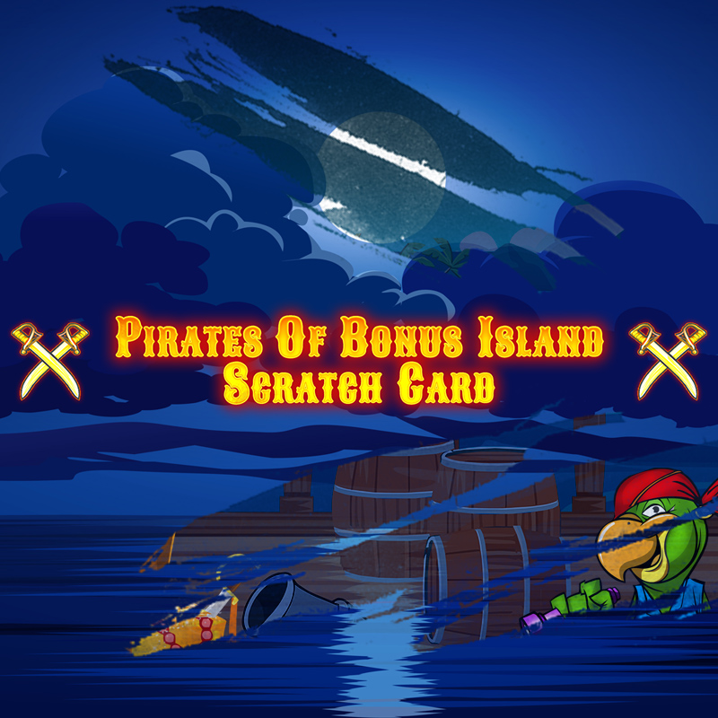 Pirates of Bonus Island Deluxe Adventures Scratch Card
