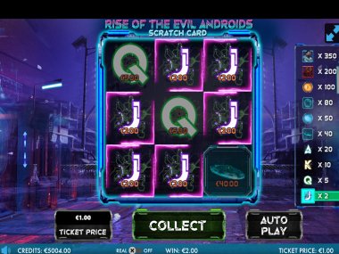 Rise Of The Evil Androids Scratch Card