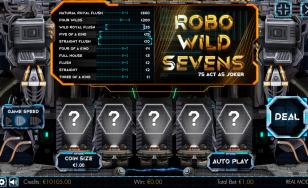 Robo Wild Sevens Video Poker